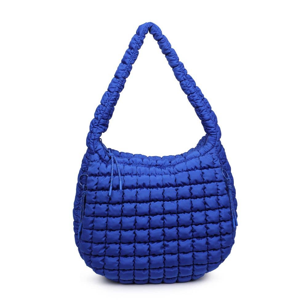 Revive - Quilted Nylon Hobo: Cobalt