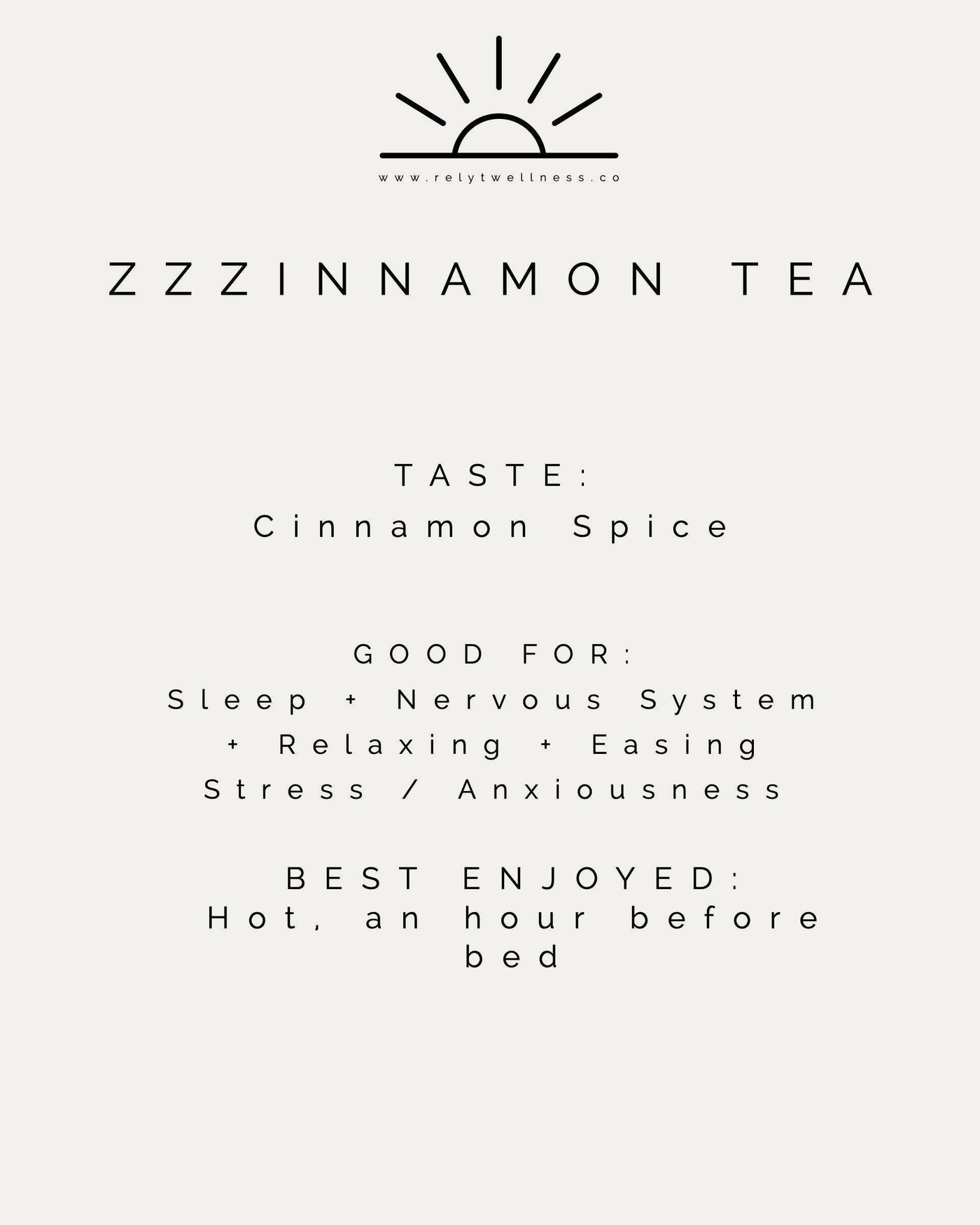 relyt. - Zzzinnamon Tea: 30-Serving