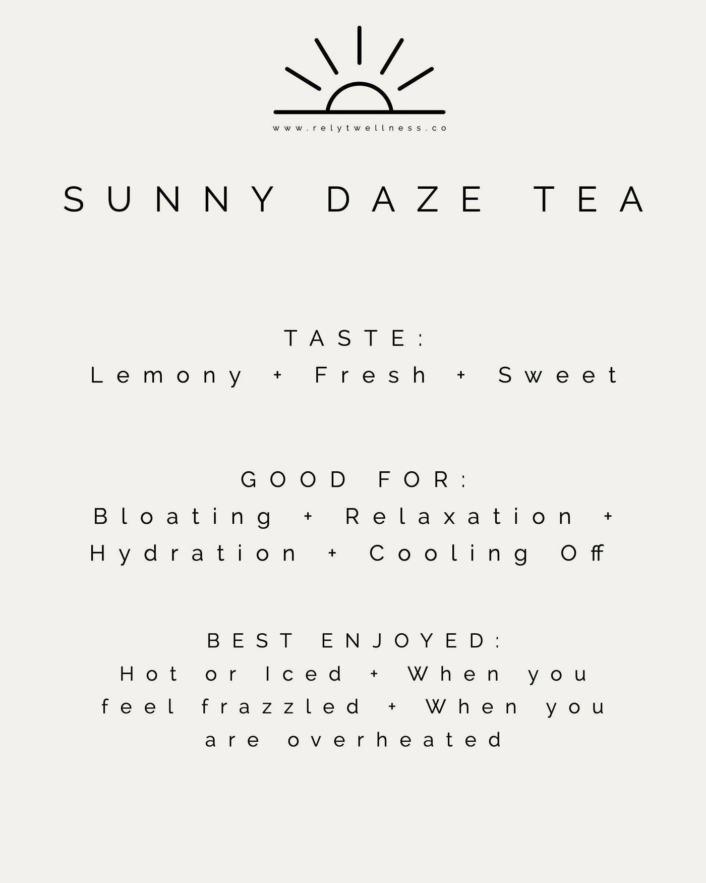 relyt. - Sunny Daze Tea: 30-Serving