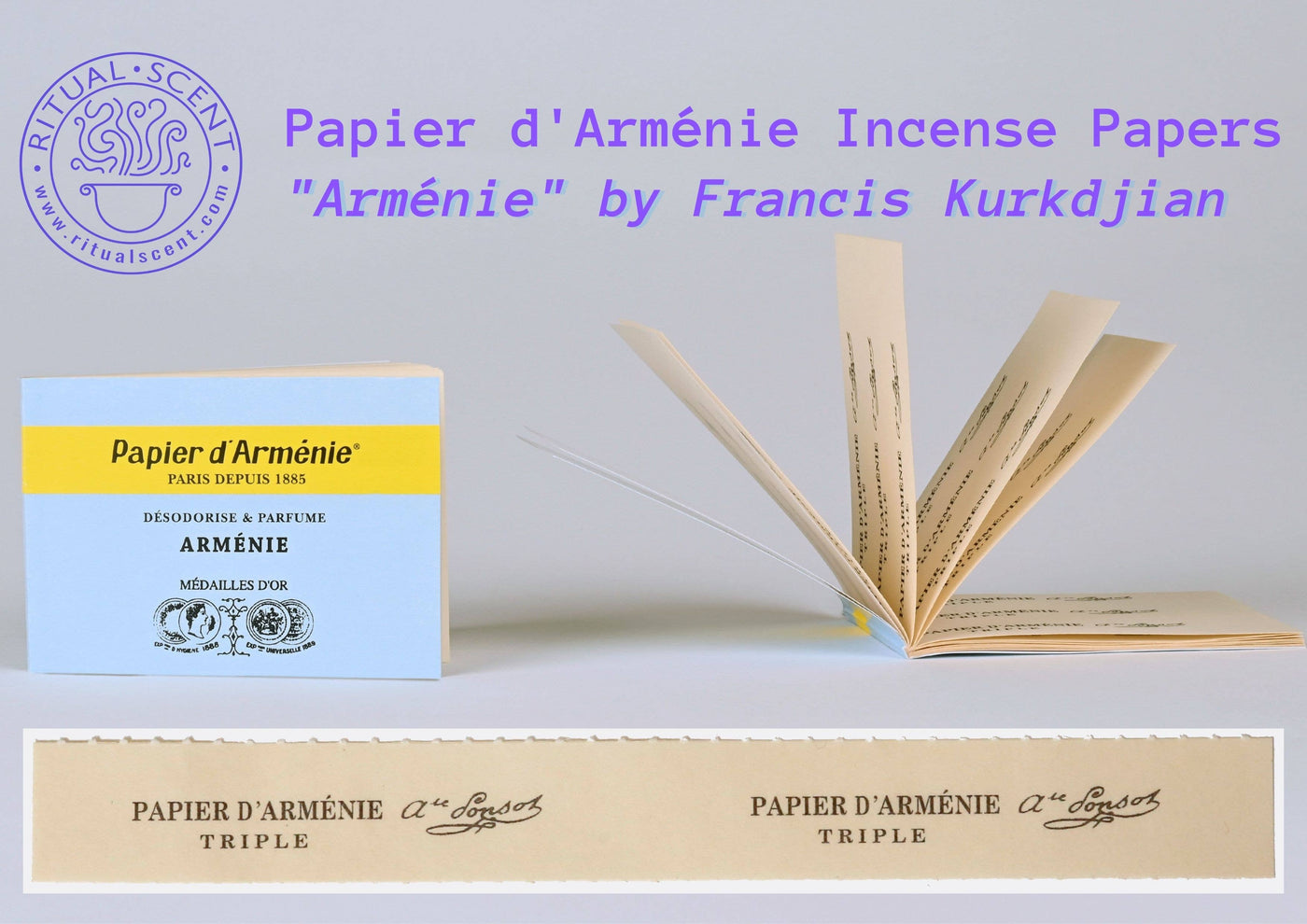 Ritual Scent - Papier d'Armenie "ARMÉNIE" Incense Paper Francis Kurkdjian