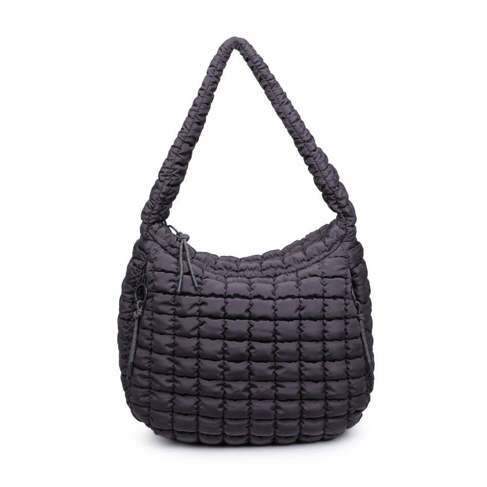 Revive - Quilted Nylon Hobo: Carbon