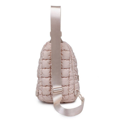Rejuvenate - Quilted Nylon Sling Backpack: Cream