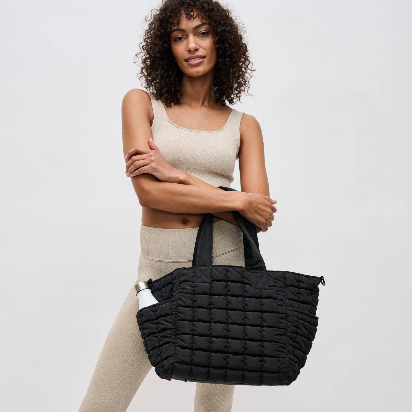 Sol and Selene - Dreamer - Quilted Nylon Tote: Carbon