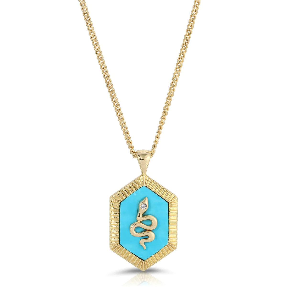 Elizabeth Stone Jewelry Guardian Necklace- Turquoise