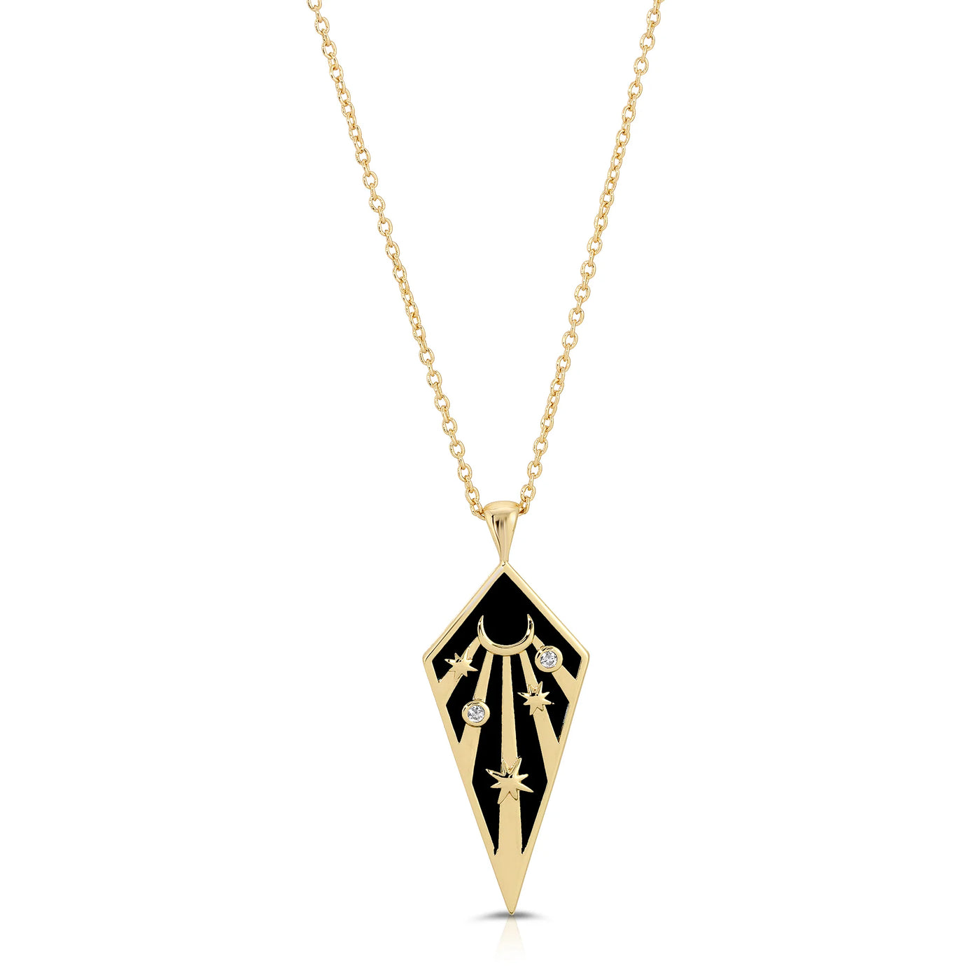 Elizabeth Stone Jewelry Moonshine Pendant- Black Onyx