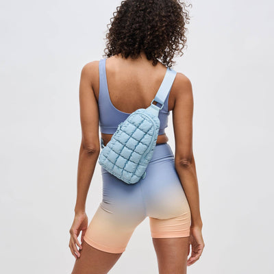 Sol and Selene - Rejuvenate - Quilted Nylon Sling Backpack: Cobalt