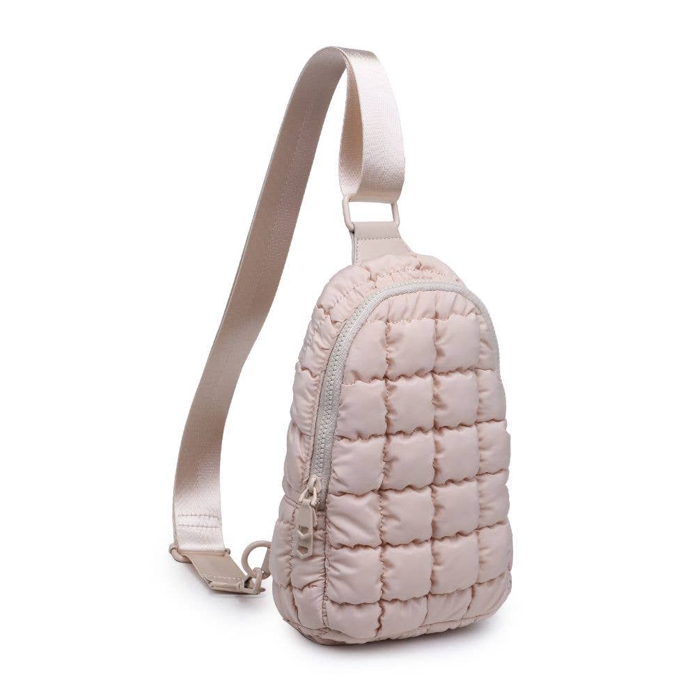 Sol and Selene - Rejuvenate - Quilted Nylon Sling Backpack: Ivory