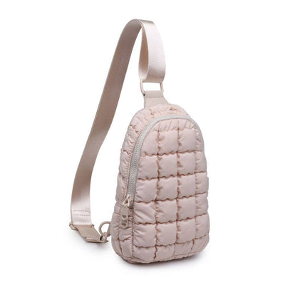 Sol and Selene - Rejuvenate - Quilted Nylon Sling Backpack: Ivory