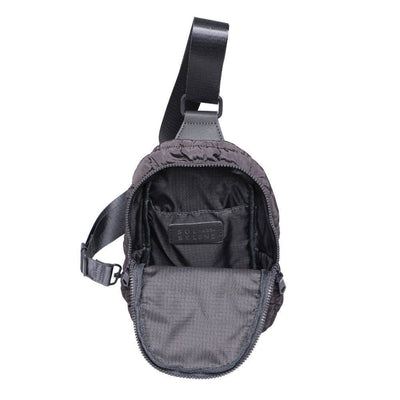 Sol and Selene - Rejuvenate - Quilted Nylon Sling Backpack: Carbon