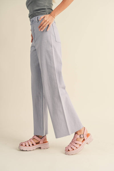 MIOU MUSE - STRAIGHT WIDE LEG DENIM PANTS