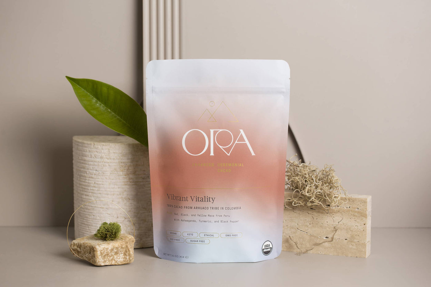 Ora Cacao - Vibrant Vitality Enhanced Cacao - Organic - Ceremonial: 1/2 lb