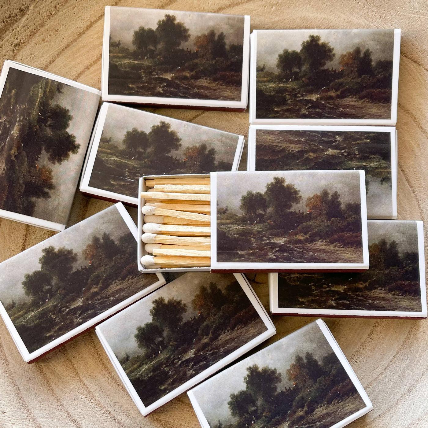Branded K Co. - Moody Dark Match Set // Vintage Tree Landscape