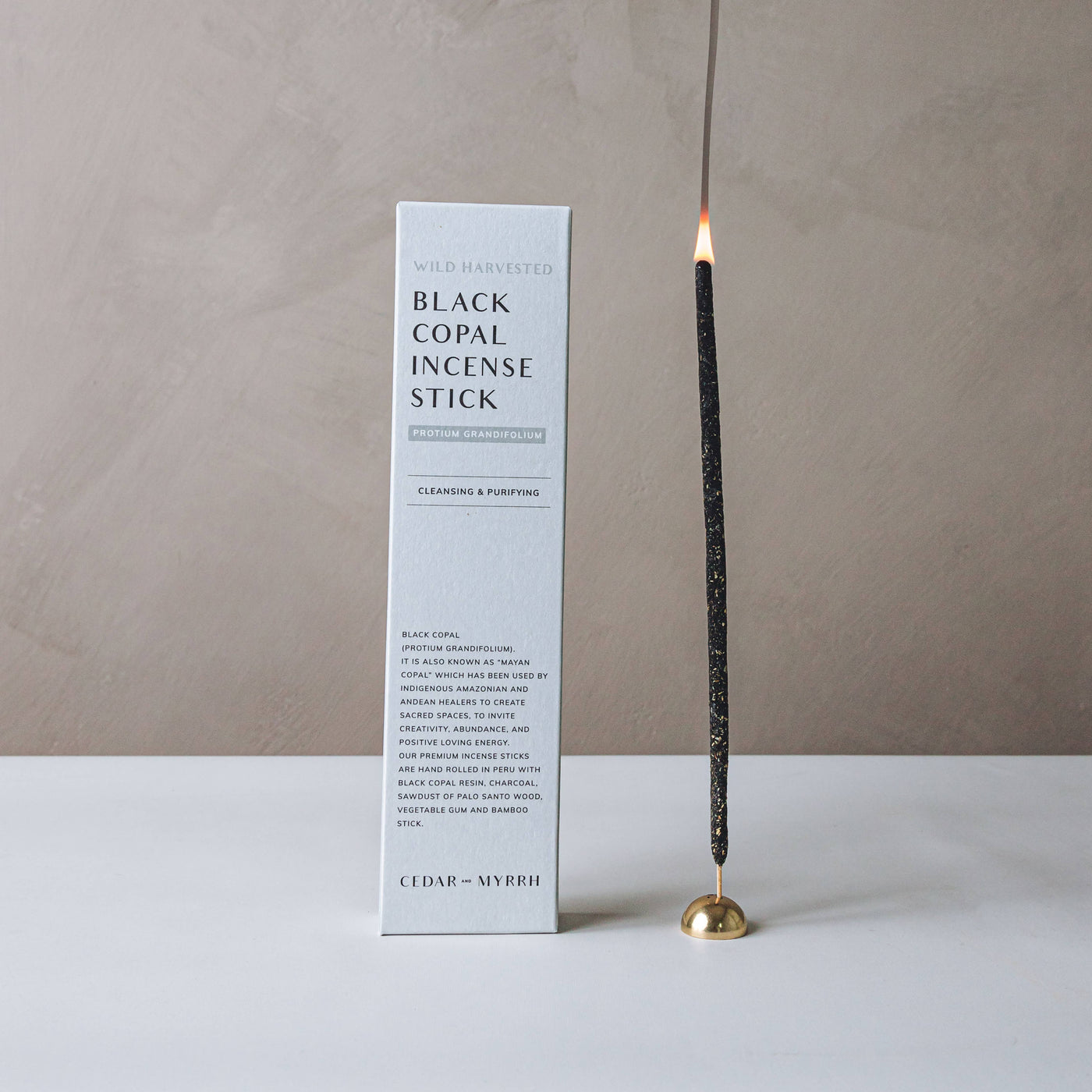 Cedar and Myrrh - [Burning Ritual] Black Copal Incense Stick