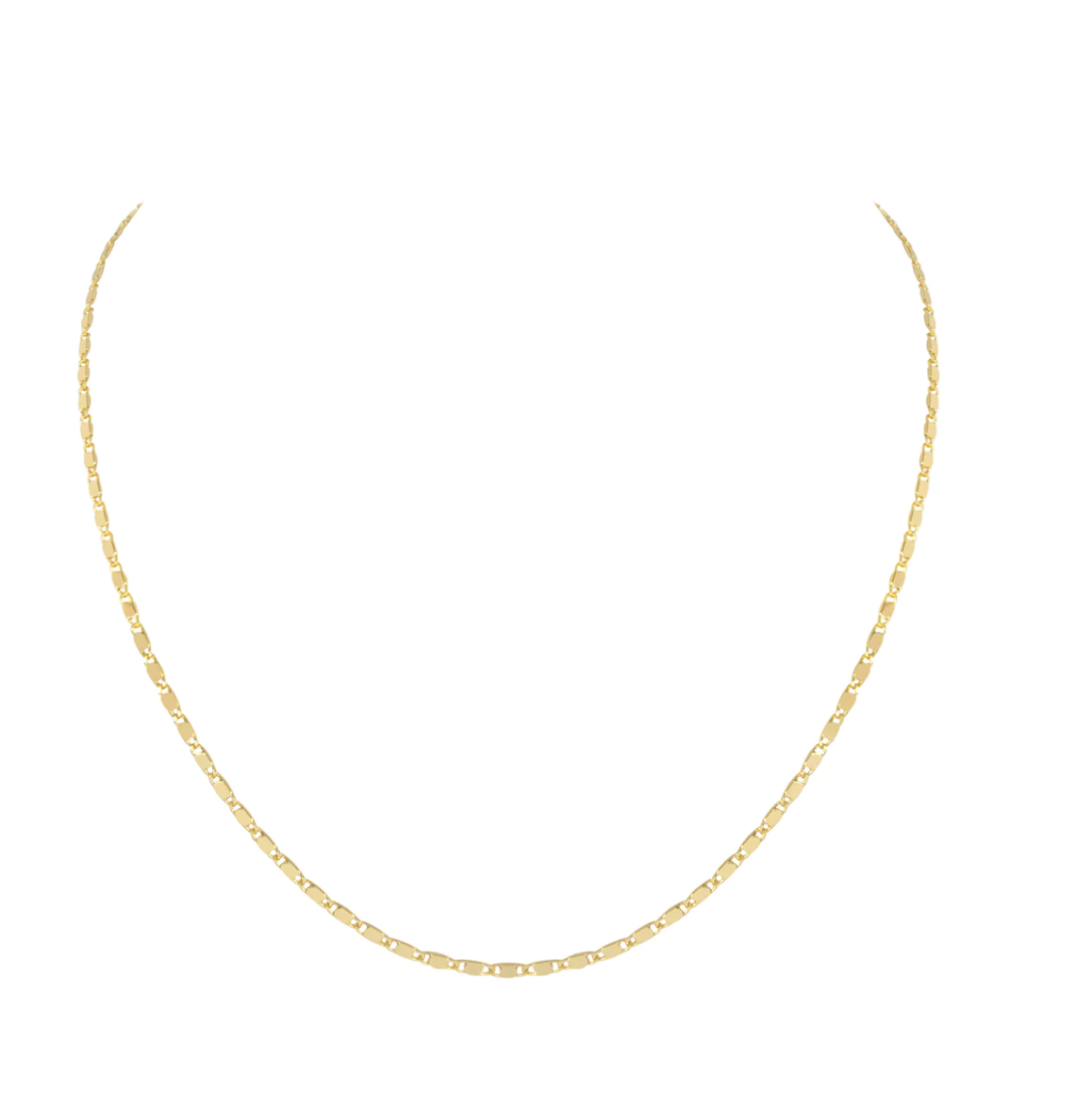 Elizabeth Stone Jewelry Shimmer Flat Chain